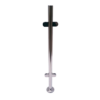 Poste redondo Ø43 SIN pasamanos + Pinza Cristal